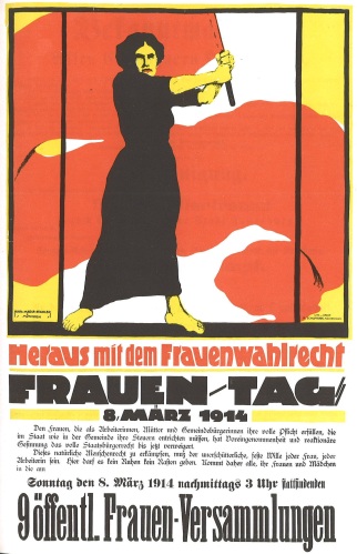 Frauentag_1914_Heraus_mit_dem_Frauenwahlrecht dia mulheres